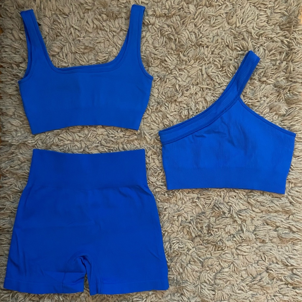 Three Piece Gym Set | Blue